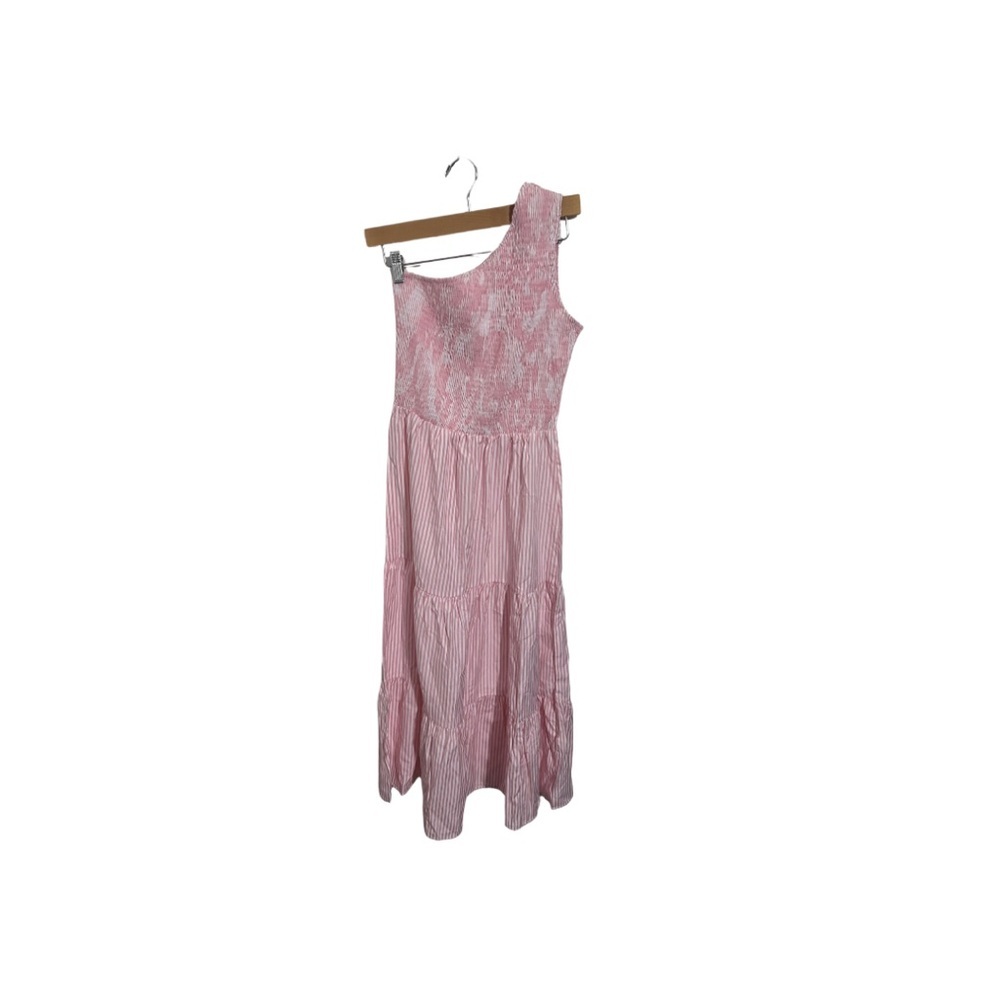 Pink One-Shoulder Maxi Dress